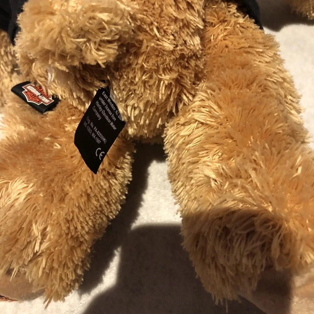 Harley Davidson Teddy Bear Plush Embroidered Foot Black Tshirt‎ 13